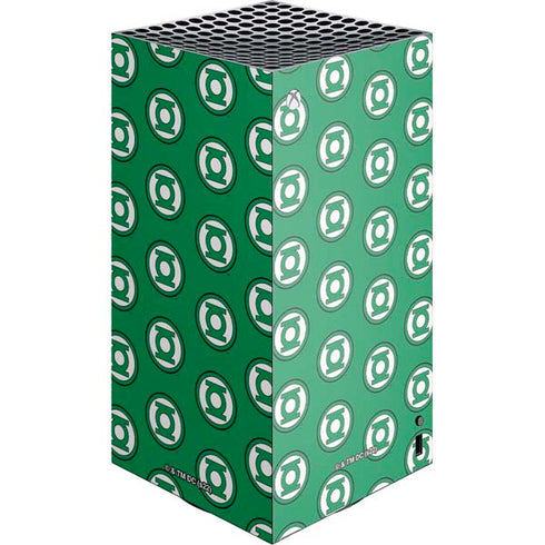 DC Comics Green Lantern Logo Pattern XBox Series X Digital Edition Console Skin